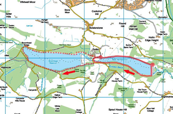 Ewden Valley map