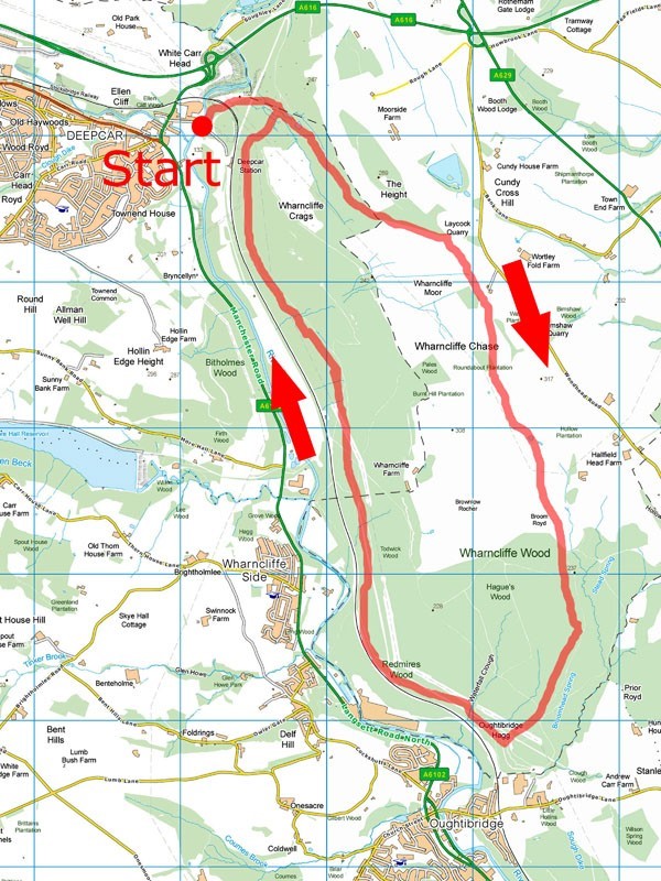 Wharncliffe Chase map