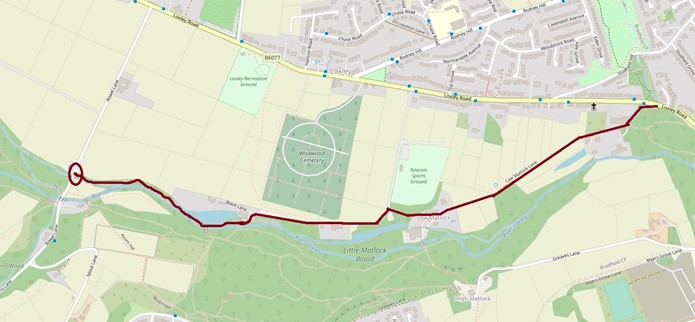 Loxley Valley inclusive route Map