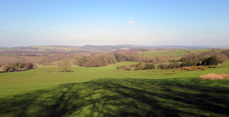 View across fields